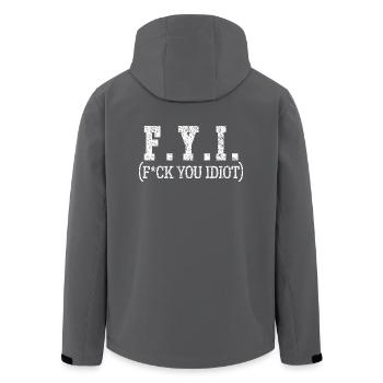 Zu Ihrer Information: Lustiger beleidigender, unangemessener Humortext für Erwachsene - Recycelte Männer Softshell-Jacke von Stanley/Stella - Schwarz - Hinten - AI Model Male 185 light (185cm)