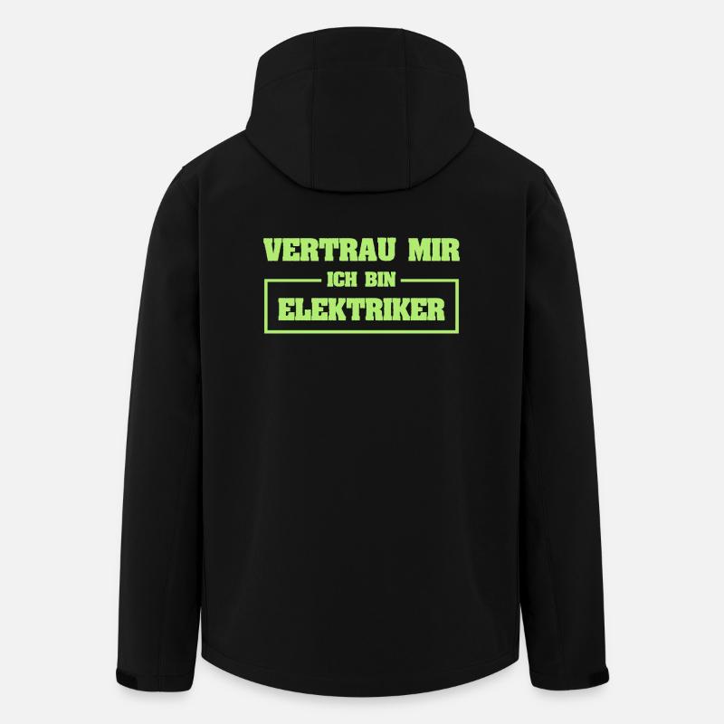 Gift for Electrician - Men’s Recycled Softshell Jacket by Stanley/Stella - black