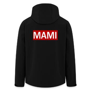 MAMI - Recycelte Männer Softshell-Jacke von Stanley/Stella - Schwarz - Hinten - AI Model Male 185 light (185cm)