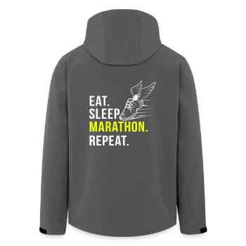 Marathon lustig Geschenk Geburtstag - Recycelte Männer Softshell-Jacke von Stanley/Stella - Anthrazit - Hinten - AI Model Male 185 light (185cm)