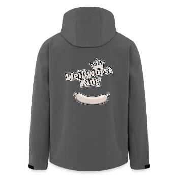 Weisswurst King Bavarian Gift - Men’s Recycled Softshell Jacket by Stanley/Stella - black - Back - AI Model Male 185 light (185cm)