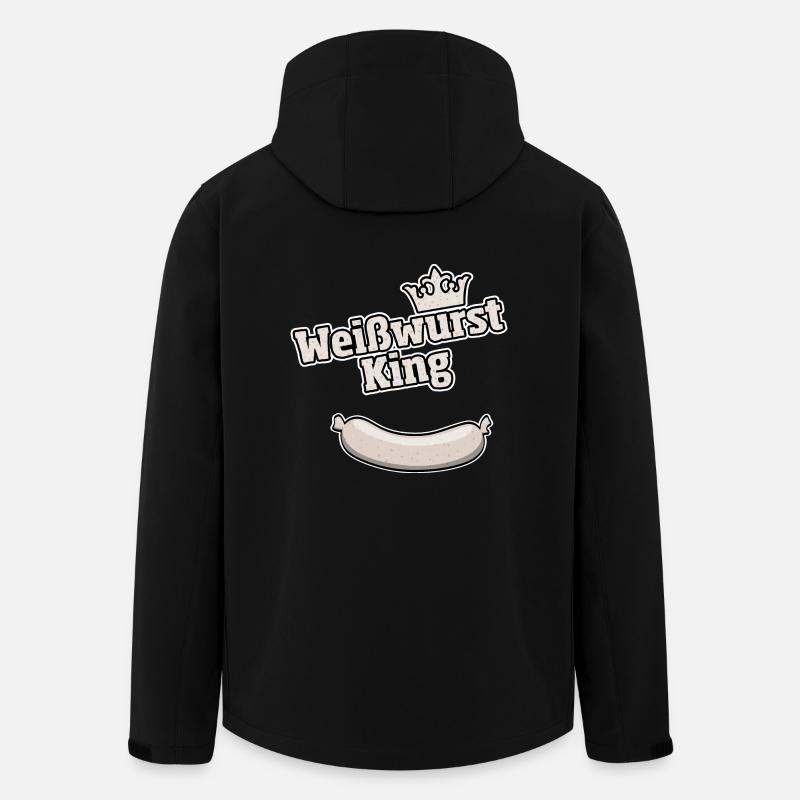 Weisswurst King Bavarian Gift - Men’s Recycled Softshell Jacket by Stanley/Stella - black