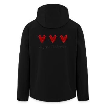 RETRAITE. BONNE RETRAITE. JOYEUSE RETRAITE - Veste softshell homme en polyester recyclé Stanley/Stella - noir - Dos - AI Model Male 185 light (185cm)