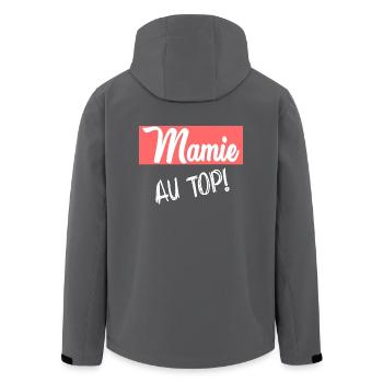 OMA. MUTTERTAG. ALLES GUTE ZUM GEBURTSTAG OMA. ICH LIEBE DICH - Recycelte Männer Softshell-Jacke von Stanley/Stella - Schwarz - Hinten - AI Model Male 185 light (185cm)