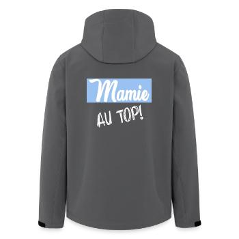 OMA. MUTTERTAG. ALLES GUTE ZUM GEBURTSTAG OMA. ICH LIEBE DICH - Recycelte Männer Softshell-Jacke von Stanley/Stella - Schwarz - Hinten - AI Model Male 185 light (185cm)