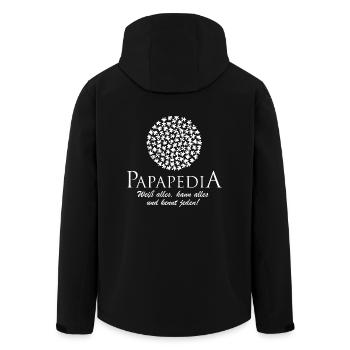 papapedia wikpedia Father's Day Dad Dad gift new - Men’s Recycled Softshell Jacket by Stanley/Stella - black - Back - AI Model Male 185 light (185cm)