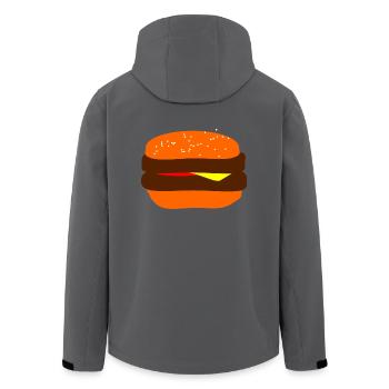 Burger! Burger! Burger! Burger! Burger! délicieux - Veste softshell homme en polyester recyclé Stanley/Stella - noir - Dos - AI Model Male 185 light (185cm)