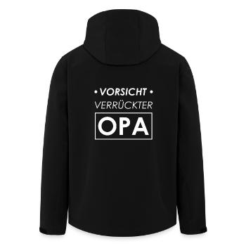 Opa, Verrückter Opa, Opa T-shirt, Opa Geschenk - Recycelte Männer Softshell-Jacke von Stanley/Stella - Schwarz - Hinten - AI Model Male 185 light (185cm)