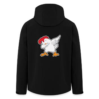 Dabbing Chicken - Dab Dancing Chicken - Chickens - Men’s Recycled Softshell Jacket by Stanley/Stella - black - Back - AI Model Male 185 light (185cm)
