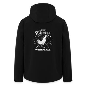 The Chicken Whisperer Shirt Gift Cock Chicken - Men’s Recycled Softshell Jacket by Stanley/Stella - black - Back - AI Model Male 185 light (185cm)