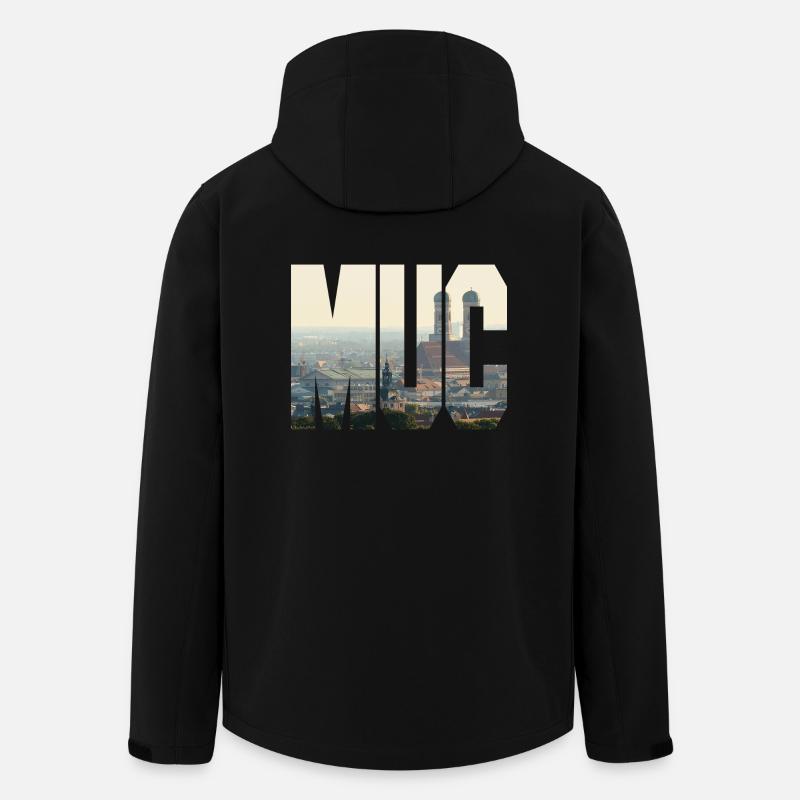 MUC panorama - Men’s Recycled Softshell Jacket by Stanley/Stella - black