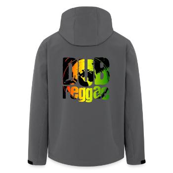Dub reggae - Men’s Recycled Softshell Jacket by Stanley/Stella - black - Back - AI Model Male 185 light (185cm)