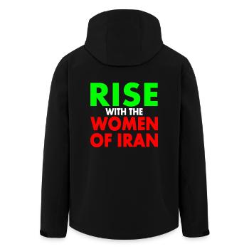Rise with the women of iran - Men’s Recycled Softshell Jacket by Stanley/Stella - black - Back - AI Model Male 185 light (185cm)