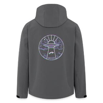 I Hate People Geschenk Alien Fliegende Untertasse - Recycelte Männer Softshell-Jacke von Stanley/Stella - Schwarz - Hinten - AI Model Male 185 light (185cm)