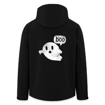 Geist Shirt BOO Geschenk Gespenst T-Shirt - Recycelte Männer Softshell-Jacke von Stanley/Stella - Schwarz - Hinten - AI Model Male 185 light (185cm)