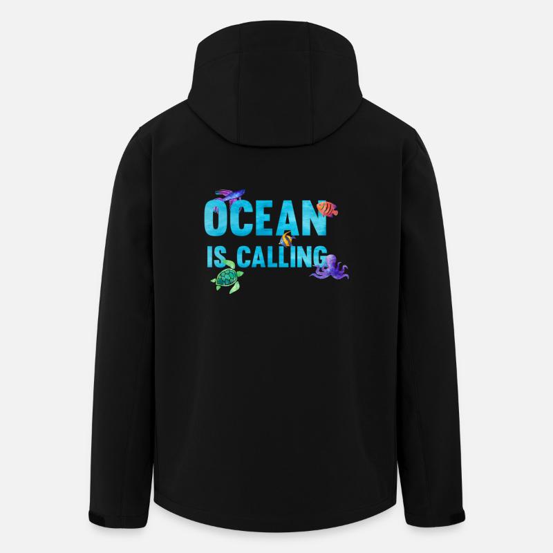 Ocean is calling - Veste softshell homme en polyester recyclé Stanley/Stella - noir