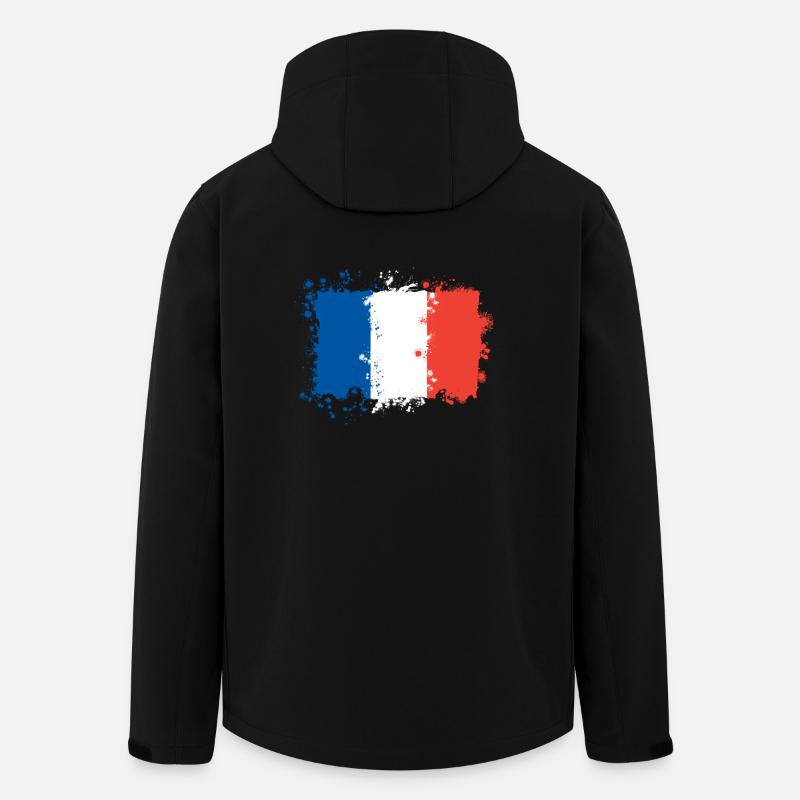 Frankreich flagge - Recycelte Männer Softshell-Jacke von Stanley/Stella - Schwarz