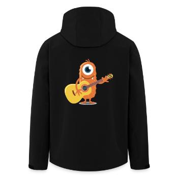MONSTER WITH GUITAR funny music gift - Men’s Recycled Softshell Jacket by Stanley/Stella - black - Back - AI Model Male 185 light (185cm)