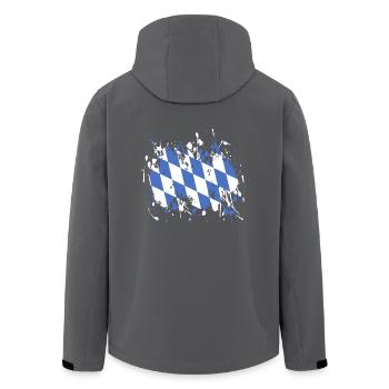 Bavaria diamonds blue-white - Men’s Recycled Softshell Jacket by Stanley/Stella - black - Back - AI Model Male 185 light (185cm)
