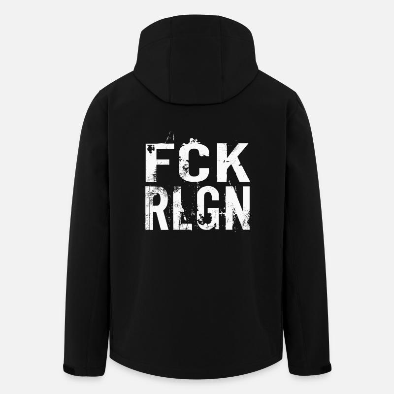 FCK RLGN - Recycelte Männer Softshell-Jacke von Stanley/Stella - Schwarz