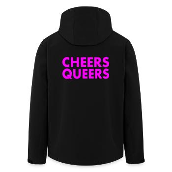 Cheers queers - Men’s Recycled Softshell Jacket by Stanley/Stella - black - Back - AI Model Male 185 light (185cm)
