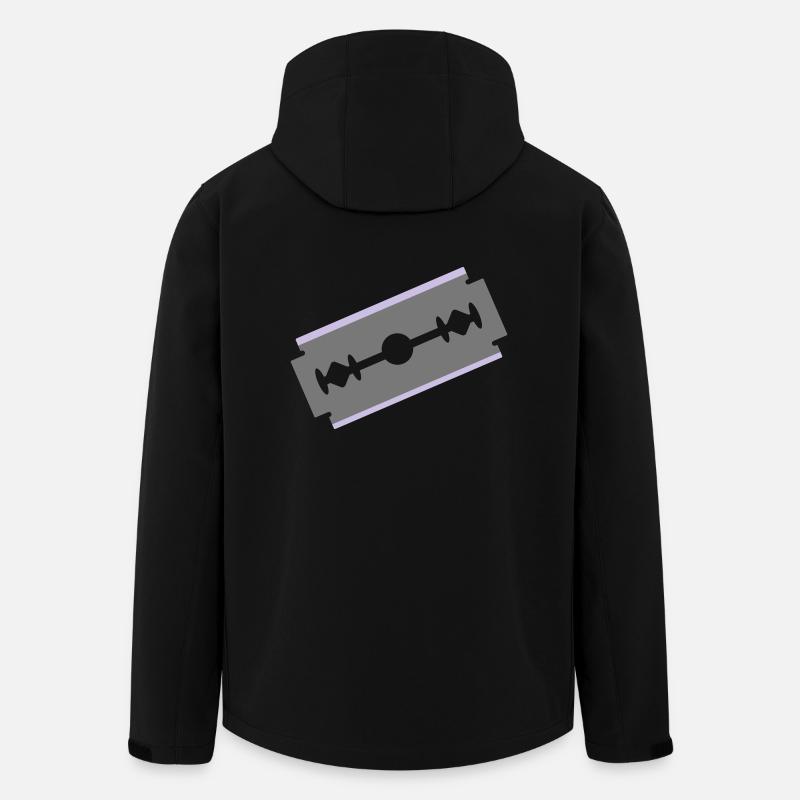 Rasierklinge Schneiden Schnitt abschneiden 2c - Recycelte MĂ€nner Softshell-Jacke von Stanley/Stella - Schwarz