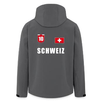 Suisse Soccer T-Shirt Jersey Fanshirt Ventilateurs - Veste softshell homme en polyester recyclé Stanley/Stella - noir - Dos - AI Model Male 185 light (185cm)