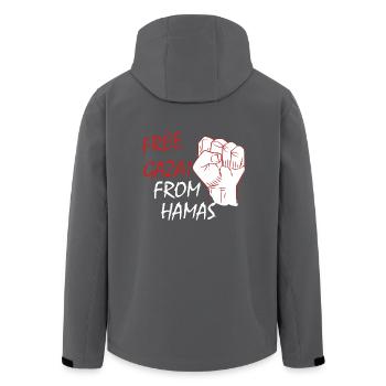 Free Gaza from Hamas Free Palestina - Recycelte Männer Softshell-Jacke von Stanley/Stella - Schwarz - Hinten - AI Model Male 185 light (185cm)