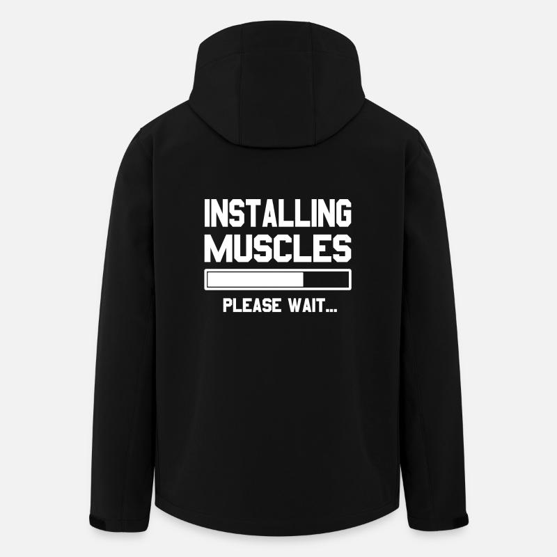 Installing Muscles - Men’s Recycled Softshell Jacket by Stanley/Stella - black