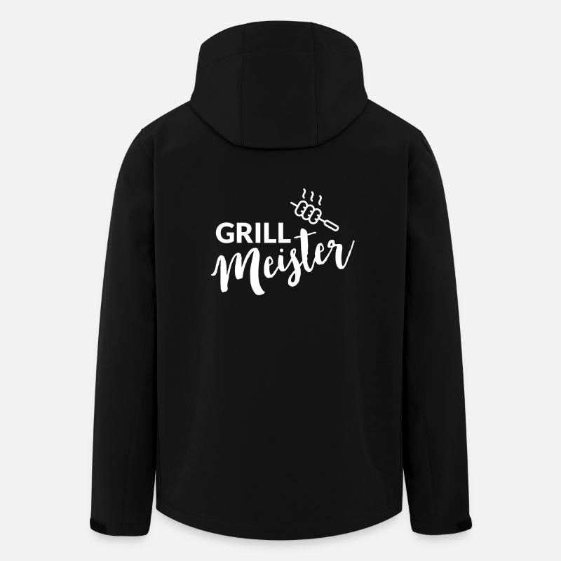Grillmeister mit Grillzange - Recycelte Männer Softshell-Jacke von Stanley/Stella - Schwarz