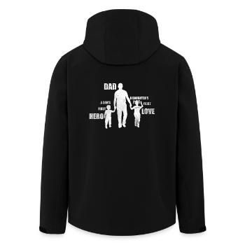 Vater und Sohn - Vater und Tochter Geschenk Papa - Recycelte Männer Softshell-Jacke von Stanley/Stella - Schwarz - Hinten - AI Model Male 185 light (185cm)