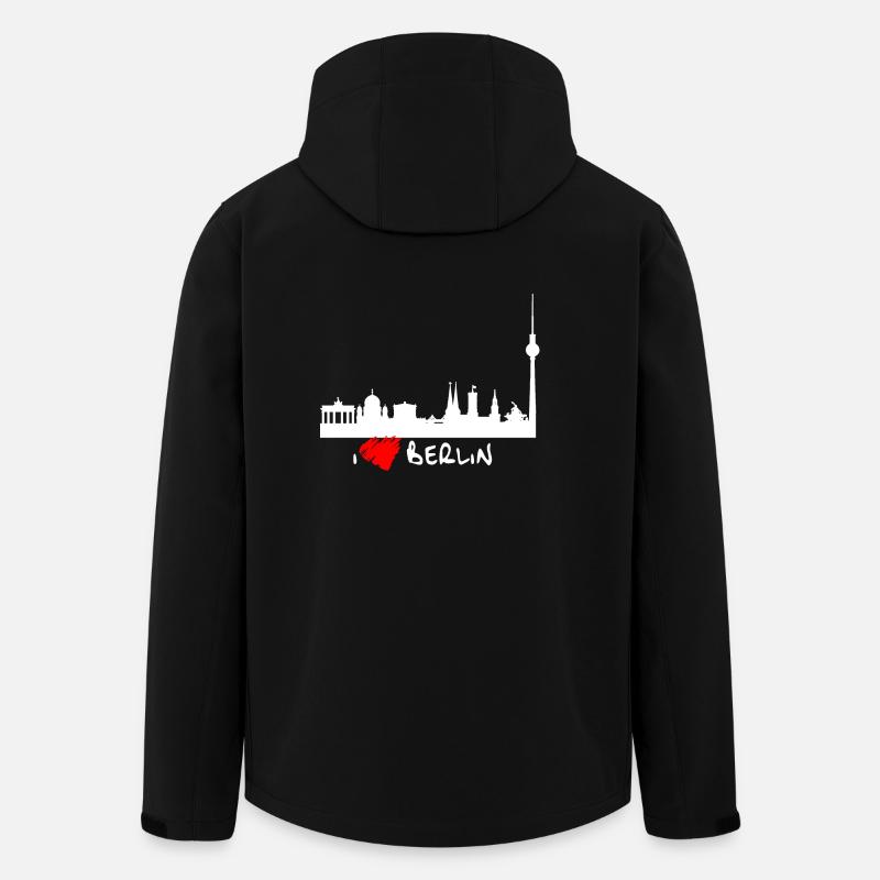 J'aime Berlin - Veste softshell homme en polyester recyclé Stanley/Stella - noir