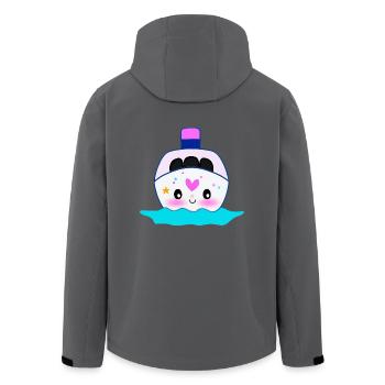Kawaii Cruise Ship Design pour femmes - Veste softshell homme en polyester recyclé Stanley/Stella - noir - Dos - AI Model Male 185 light (185cm)
