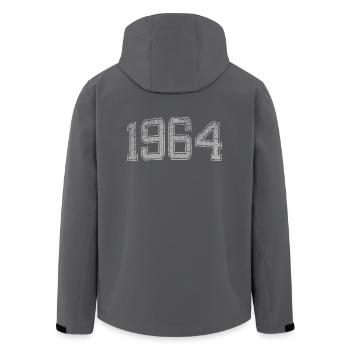 1964 Jahrgang - Recycelte Männer Softshell-Jacke von Stanley/Stella - Schwarz - Hinten - AI Model Male 185 light (185cm)