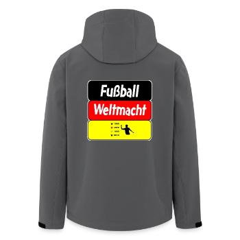 Germany football World Cup, fan, jersey - Men’s Recycled Softshell Jacket by Stanley/Stella - black - Back - AI Model Male 185 light (185cm)