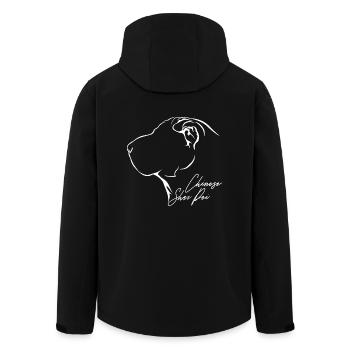 CHINOIS SHAR PEI Profil Chiens Wilsigns - Veste softshell homme en polyester recyclé Stanley/Stella - noir - Dos - AI Model Male 185 light (185cm)