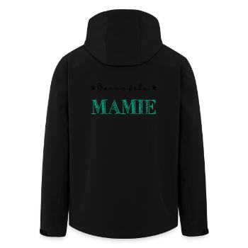 BONNE FÊTE MAMAN. MAMAN. FÊTE DES MÈRES. JE T'AIME - Veste softshell homme en polyester recyclé Stanley/Stella - noir - Dos - AI Model Male 185 light (185cm)