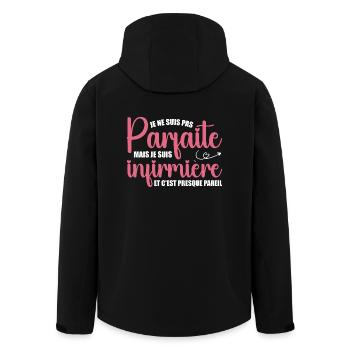 Ich bin nicht perfekt, ich bin Krankenschwester - Recycelte Männer Softshell-Jacke von Stanley/Stella - Schwarz - Hinten - AI Model Male 185 light (185cm)