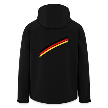 drapeau Allemagne - Veste softshell homme en polyester recyclé Stanley/Stella - noir - Dos - AI Model Male 185 light (185cm)