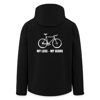 MES JAMBES MES ENGINS - Veste softshell homme en polyester recyclé Stanley/Stella - noir - Dos - AI Model Male 185 light (185cm)