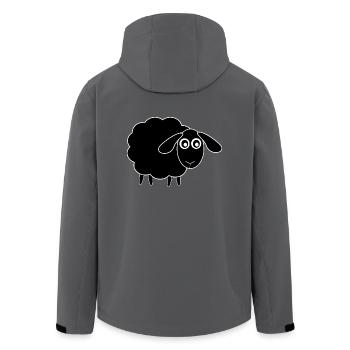 Mouton noir - Veste softshell homme en polyester recyclé Stanley/Stella - noir - Dos - AI Model Male 185 light (185cm)