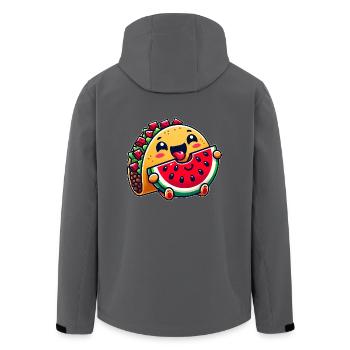 Taco Mexico Watermelon Mexican Food - Men’s Recycled Softshell Jacket by Stanley/Stella - black - Back - AI Model Male 185 light (185cm)