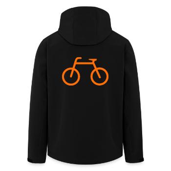 Bicycle - Men’s Recycled Softshell Jacket by Stanley/Stella - black - Back - AI Model Male 185 light (185cm)