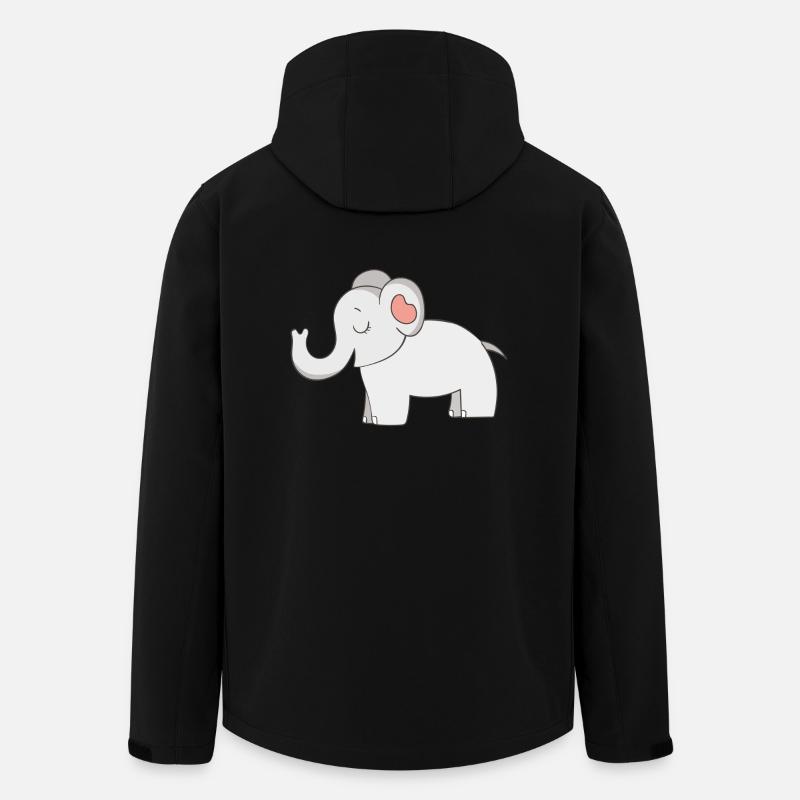 éléphant - Veste softshell homme en polyester recyclé Stanley/Stella - noir