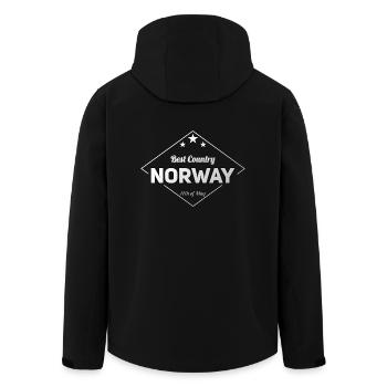 NORVÈGE - Veste softshell homme en polyester recyclé Stanley/Stella - noir - Dos - AI Model Male 185 light (185cm)