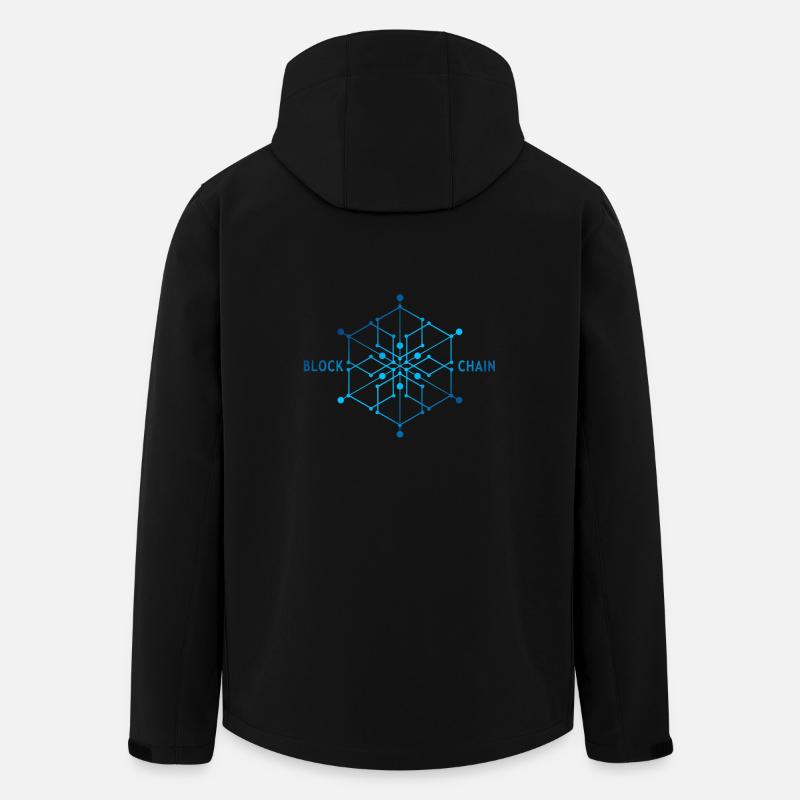 Blockchain Cubic - Men’s Recycled Softshell Jacket by Stanley/Stella - black