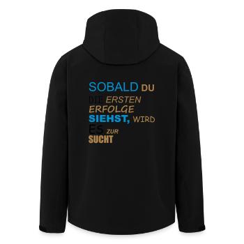 Motivation - Recycelte Männer Softshell-Jacke von Stanley/Stella - Schwarz - Hinten - AI Model Male 185 light (185cm)