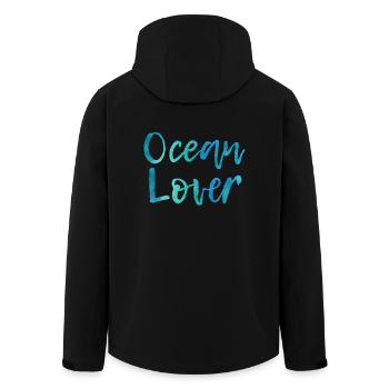 Ocean Lover - Men’s Recycled Softshell Jacket by Stanley/Stella - black - Back - AI Model Male 185 light (185cm)