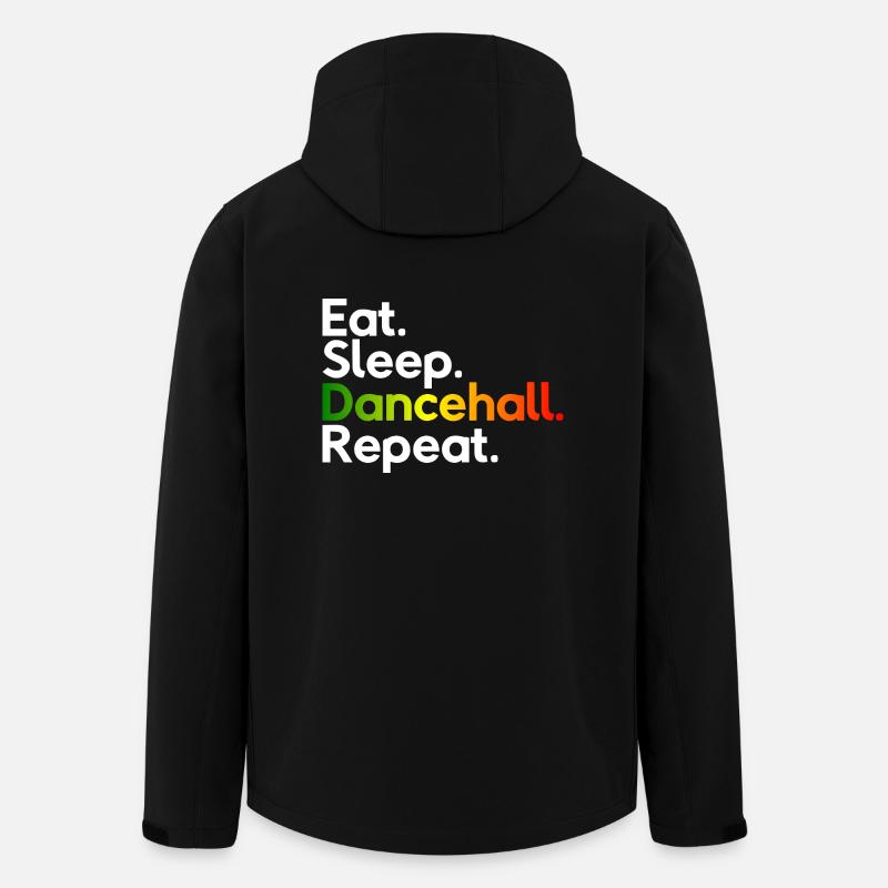 Mangez Sommeil Dancehall Repeat - Veste softshell homme en polyester recyclé Stanley/Stella - noir
