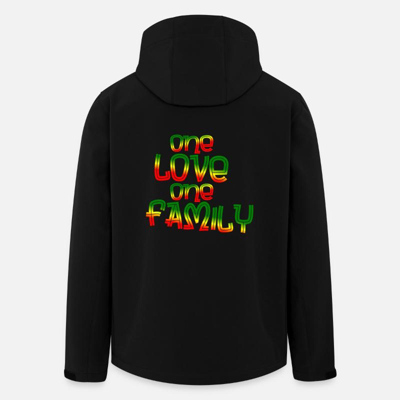 One Love One Family - Men’s Recycled Softshell Jacket by Stanley/Stella - black